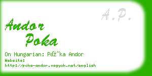 andor poka business card